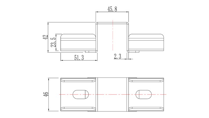40钣金过桥平接头（配40型材）尺寸